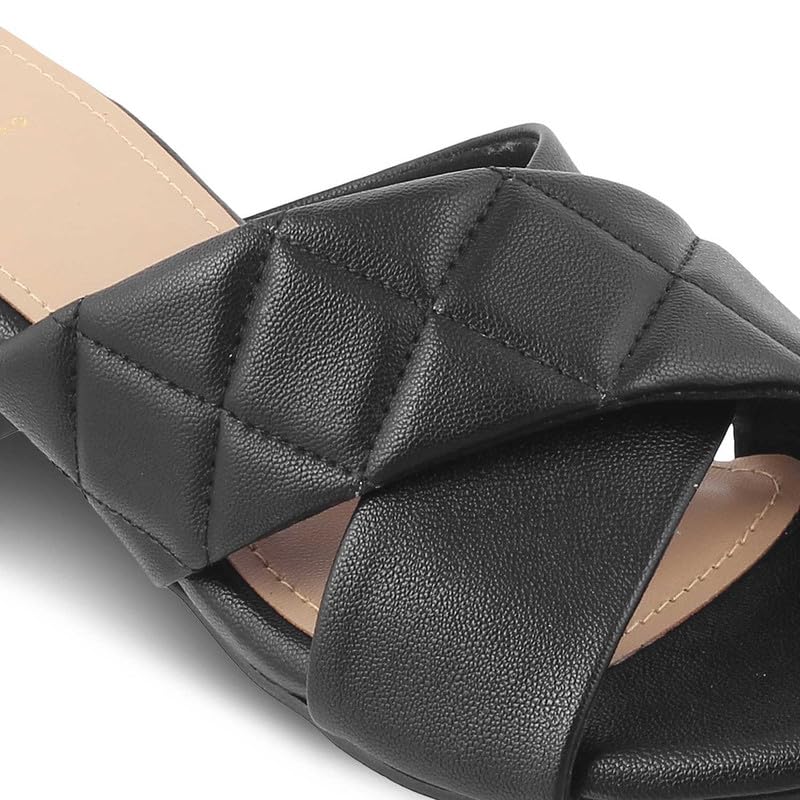 tresmode Romi Black Women's Dress Block Heel Sandals Elevate Your Chic Style Effortlessly!|| Size (EU-36/UK-3/US-5)