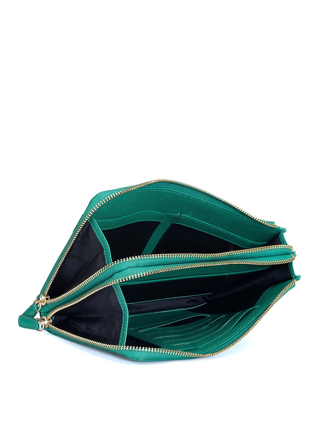 Da Milano Genuine Leather Green Multi Pouch (4420C)