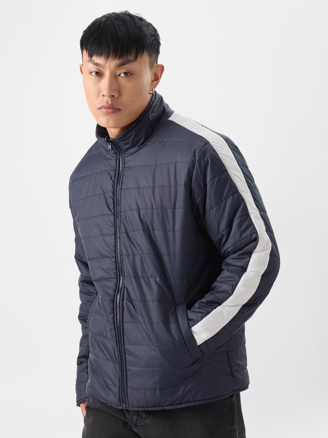 The Souled Store TSS Originals: Indigo Bandana Men Puffer Jackets