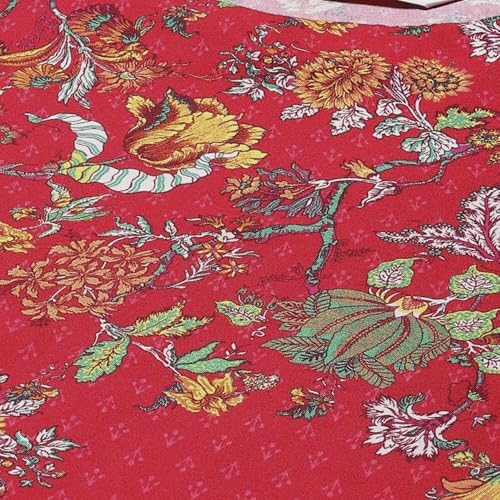 BIBA WOMEN PRINTED STRAIGHT SALWAR KURTA DUPATTA(SKD7426E_RED_36)