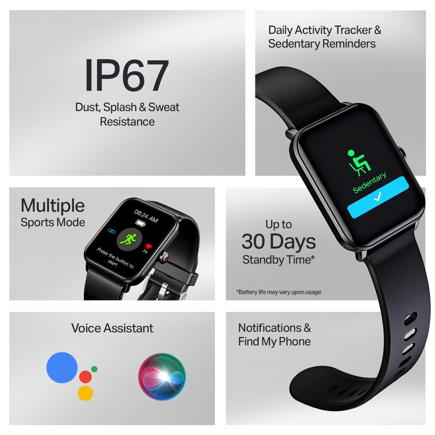 boAt Wave Call 2 with 1.83” HD Display, Advanced BT Calling, Functional Crown, Cloud & Custom Watch Faces, Multiple Sports Modes, IP67, HR, Sleep & SPO₂ Monitor Smart Watch(Midnight Black)