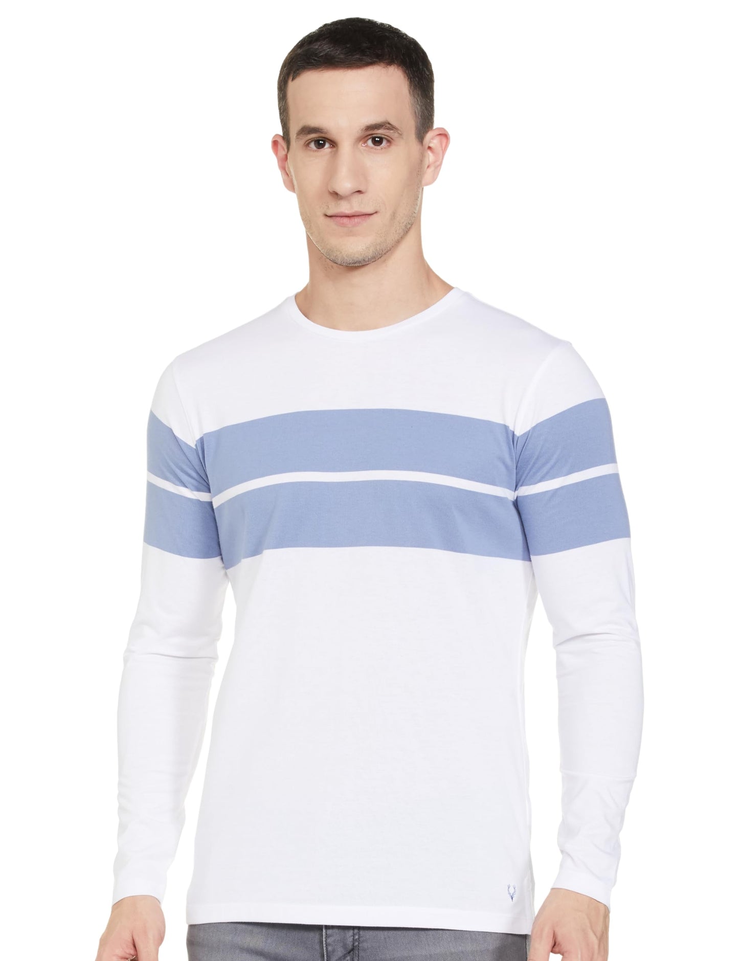 Allen Solly Men's Regular Fit T-Shirt (ASKCCURGFI49903_White XL)