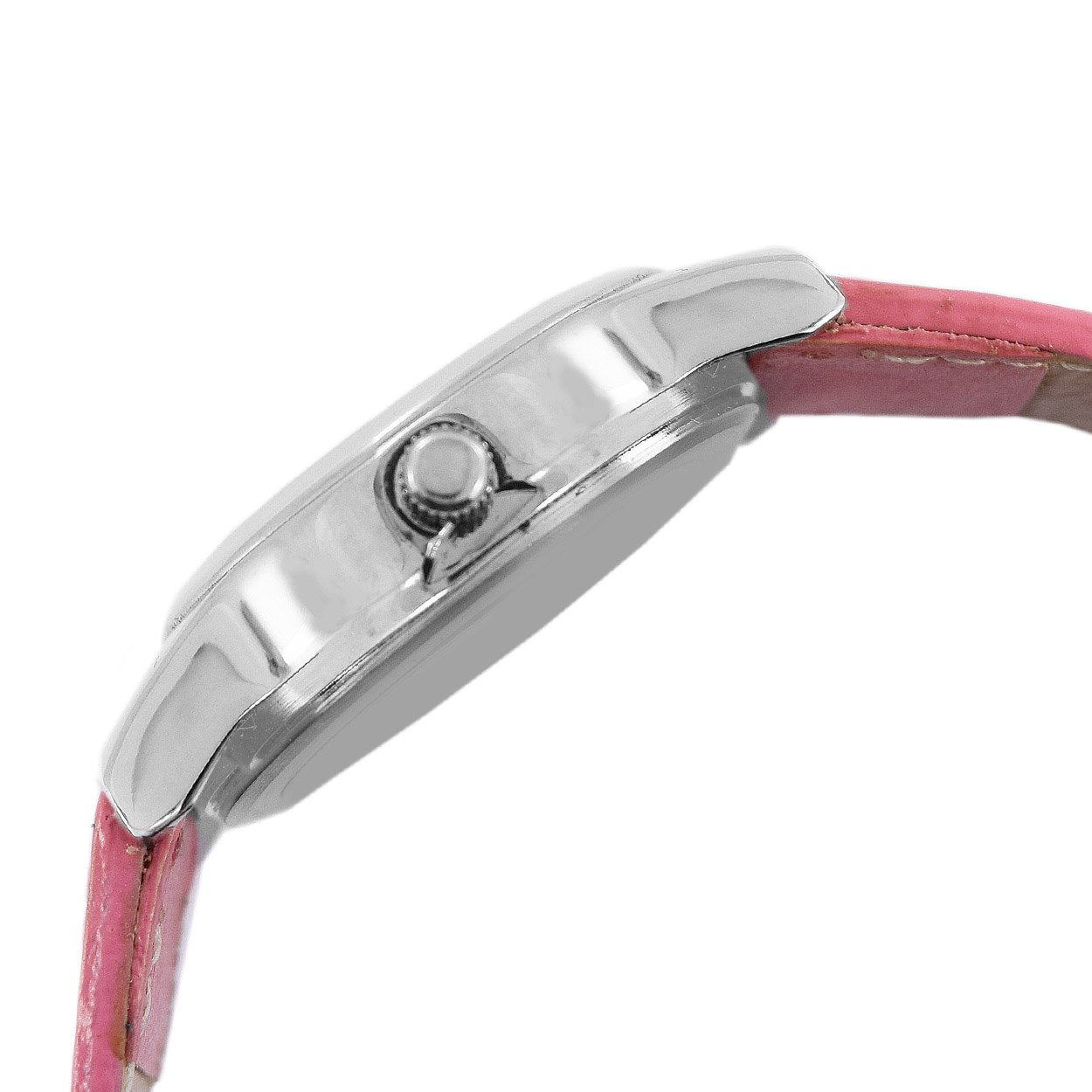 Maxima Leather Attivo Steel Analog Pink Dial Women's Watch - 23346Lmli, Band Color-Pink
