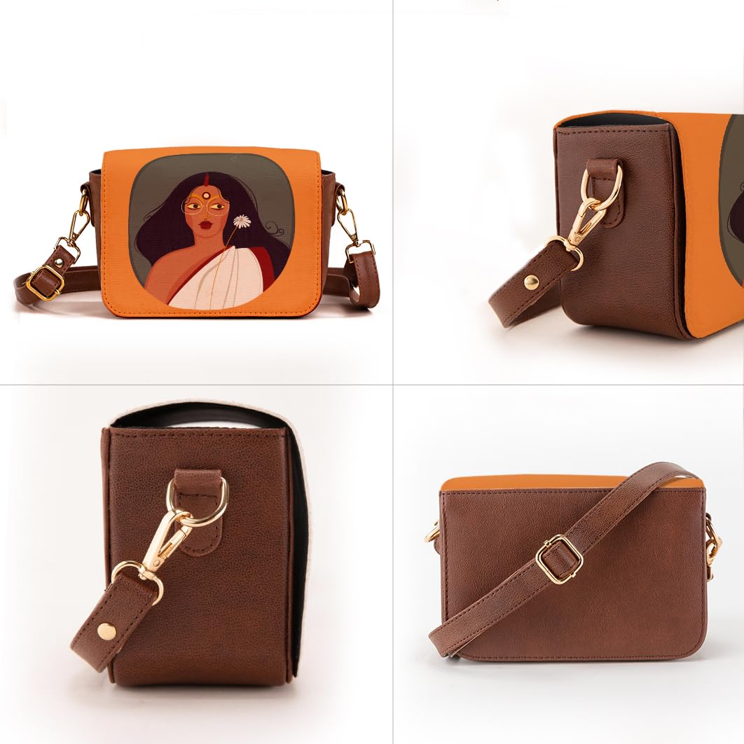 Kalankit Shoulder Bag for Woman | Vegan Leather Sling Bags for Women | Compact Crossbody Purse, Stylish Side Sling Bag & Valentine Gift for Girlfriend