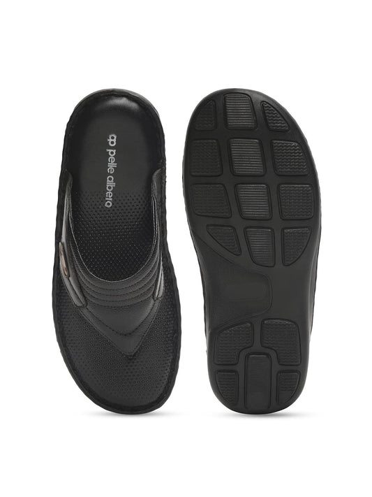 pelle albero Men Brown Leather Comfort Sandals