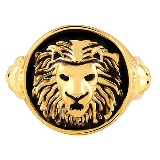 GIVA 925 Silver Golden Roar Of Lion Ring For Him, Adjustable | Gifts for Men and Boys | With Certificate of Authenticity and 925 Stamp | 6 Months Warranty
