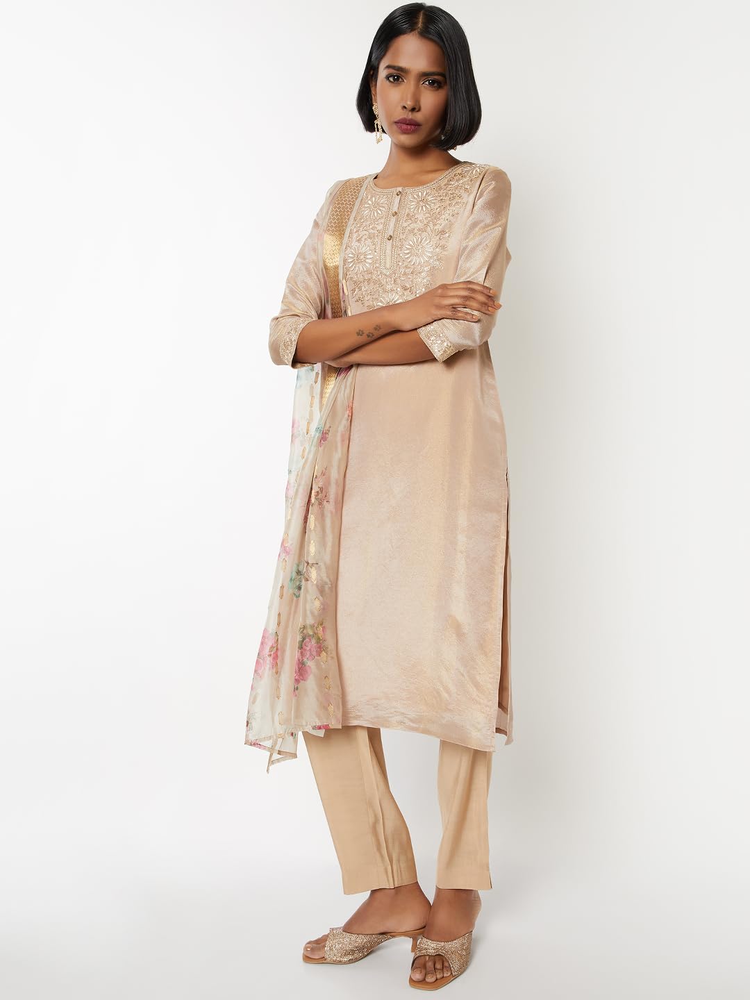 Max Women's Cotton Blend Kurta Set