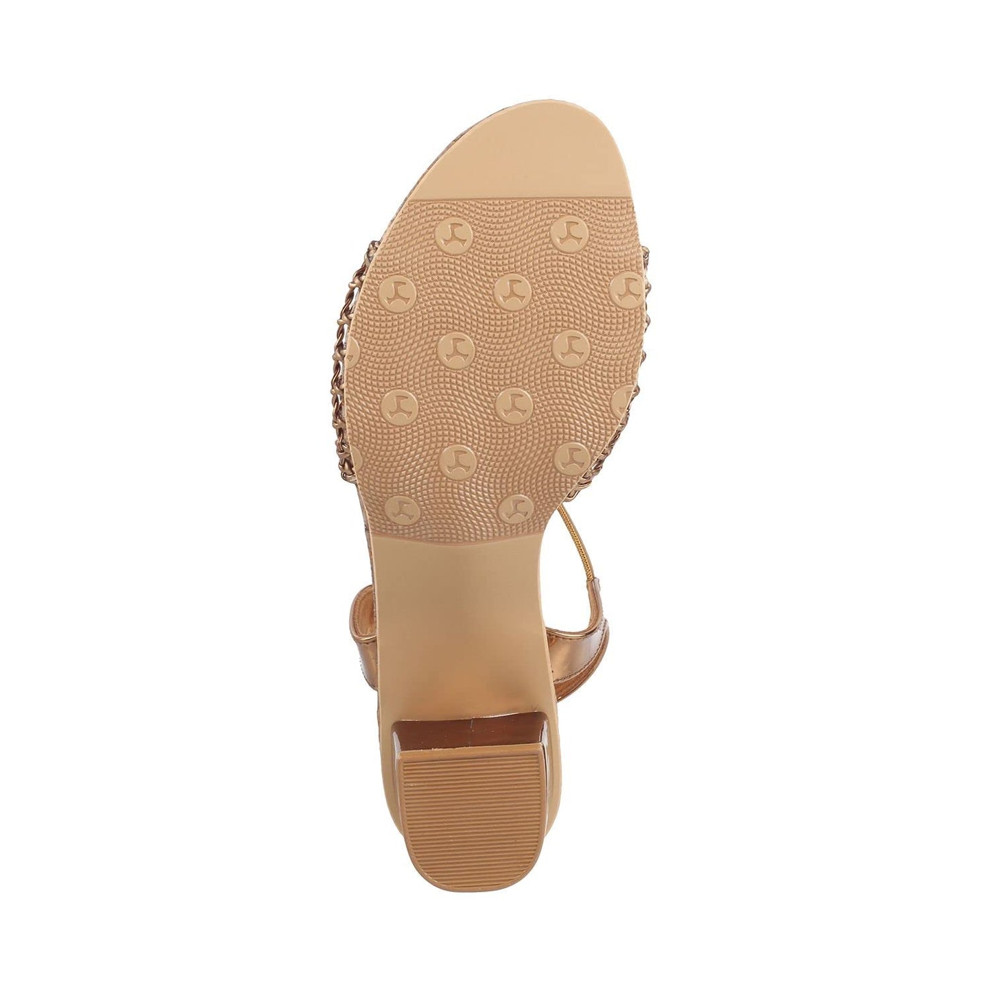 Mochi Women Ant Gold Block Heel Sandal UK/5 EU/38 (40-7)