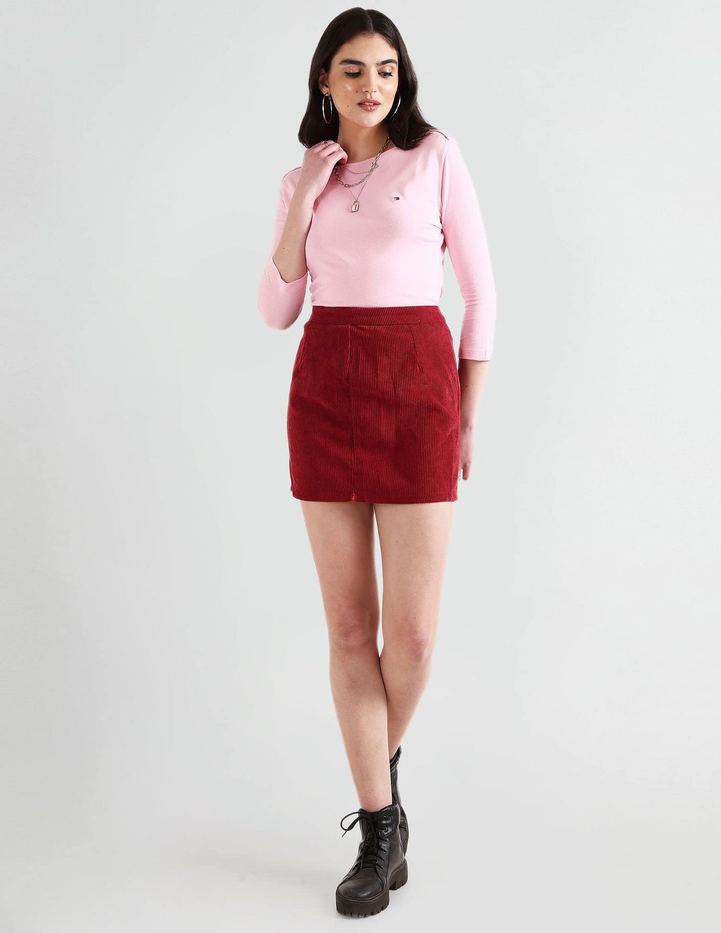 Tommy Hilfiger Slim Boat-NK TOP 3/4 SLV Classic Pink