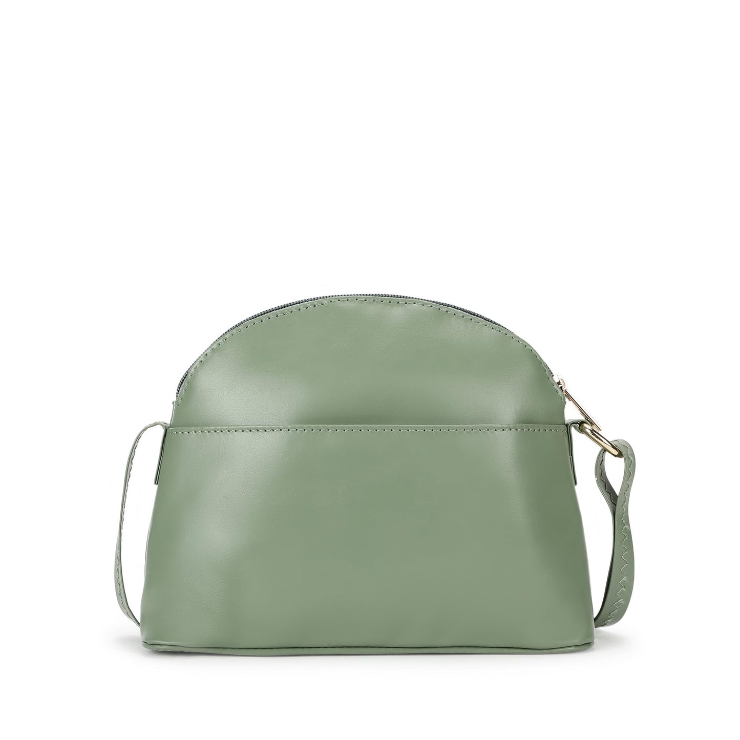 Fastrack Sling Bag | Faux Leather Sling With Adjustable Belt and Quick Access Pocket | Zip Closure and Spacious Interior | Trendy Women's Handbags, Green