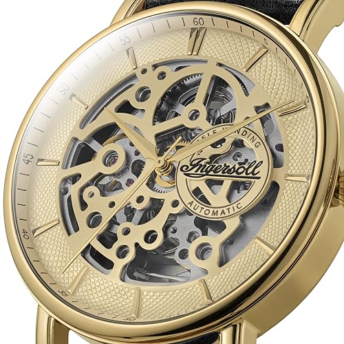 Ingersoll The Prince Automatic Gold Skeleton Dial Analog Watch - for Men I18504