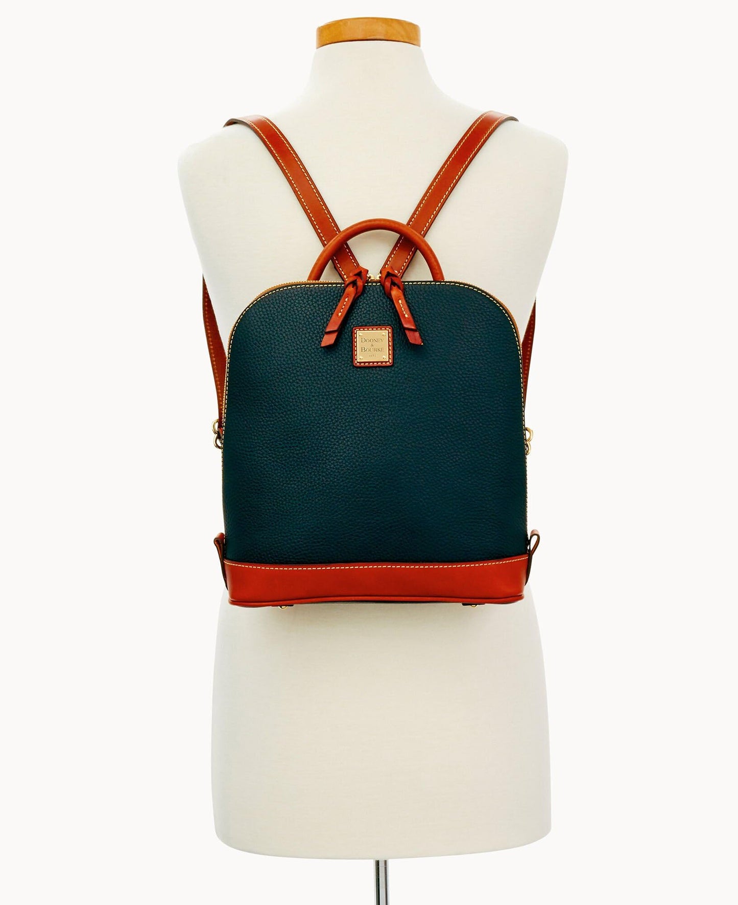 Dooney & Bourke Handbag, Pebble Grain Zip Pod Backpack, Black, One Size, Casual