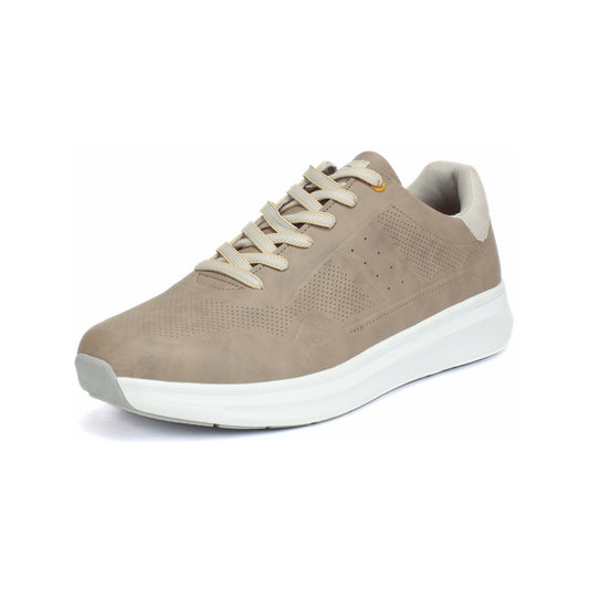 Red Chief Sports Casual Sneakers for Men & Boys | Stylish Lace Up Low Ankle Shoes | Everyday Sneakers | Comfortable Trendy Footwear | Dark Grey-Beige | Size-7 | C6007 026