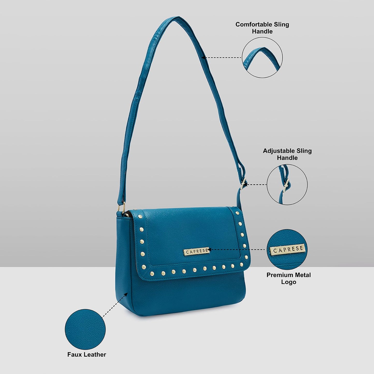 Caprese Women's Sling Bag (Teal)
