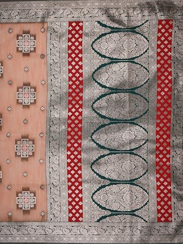 MIMOSA Women's Woven Design Kanjivaram Style Art Silk Saree With Blouse Piece : SA00002072PCFREE