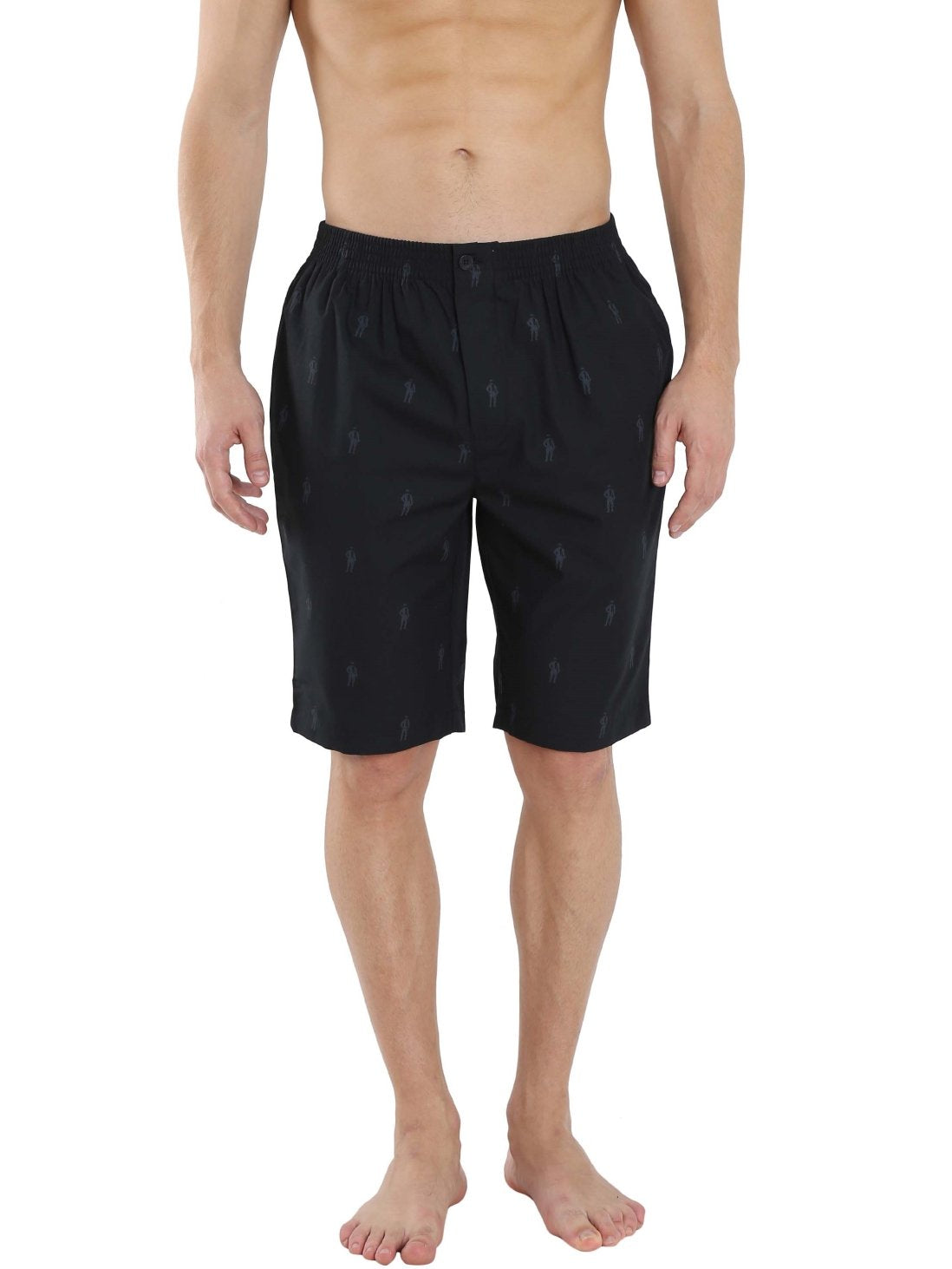 Jockey Men's Cotton Shorts (8901326151747_9005_X-Large_Black and Graphite)