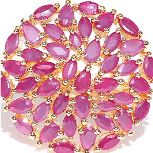 Jewels Galaxy Elegant Pink Meenakari Delicate Design Gold Plated Traditional Adjustable Ring Jewellery For Women & Girls (MYN-RNG-5707)