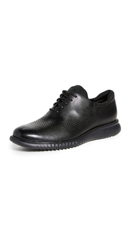 Cole Haan mens 2.0 Zerogrand Laser Wing Oxford, Black Leather/Black, 9.5 US