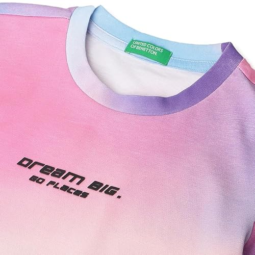 United Colors of Benetton Regular Fit Round Neck Ombre T-Shirt