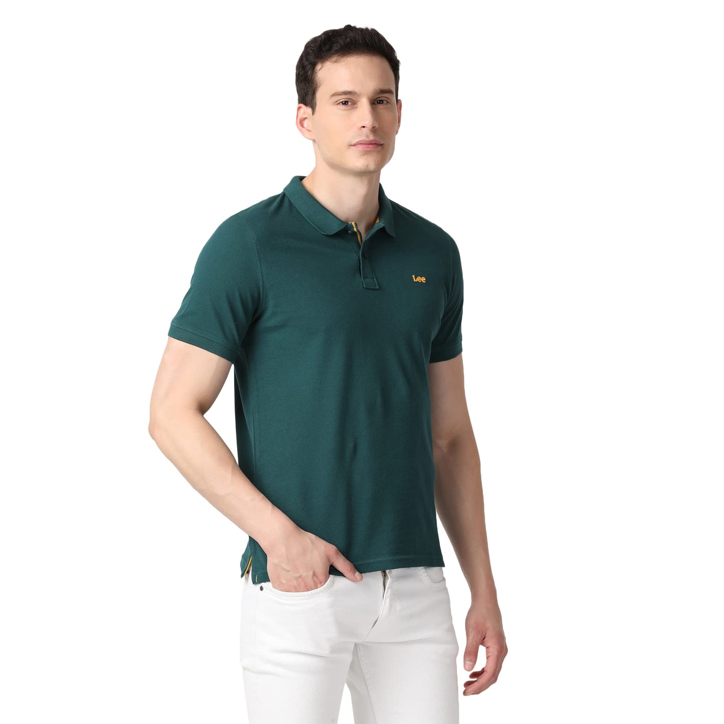 Lee Men's Slim Fit T-Shirt (LMTS003649_Green M)