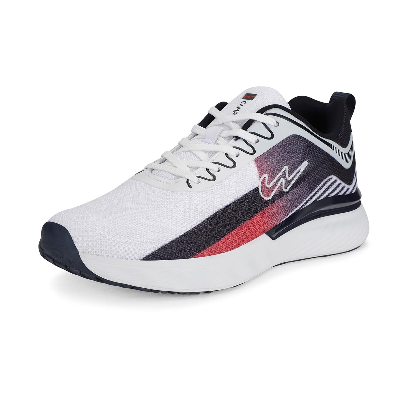 Campus Men's Lucas Running Shoes WHT/Navy - 7UK/India