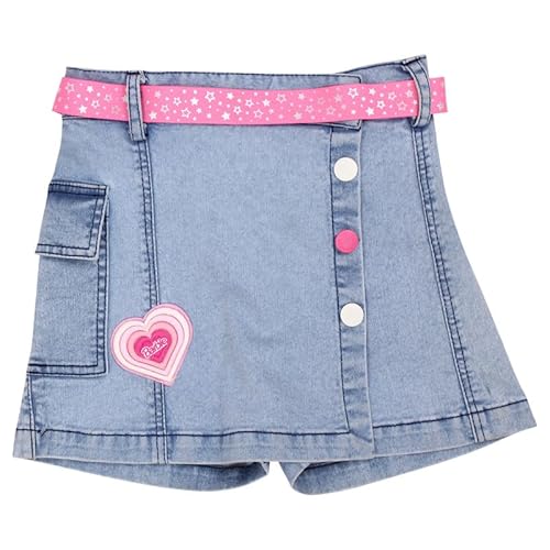 Cutecumber Blue Denim Wrap Skirt With Patch Pocket