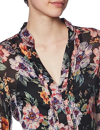 GUESS Women's Blouse W3YH29 WCWF2 P9QT Black, Ciaobella, XL