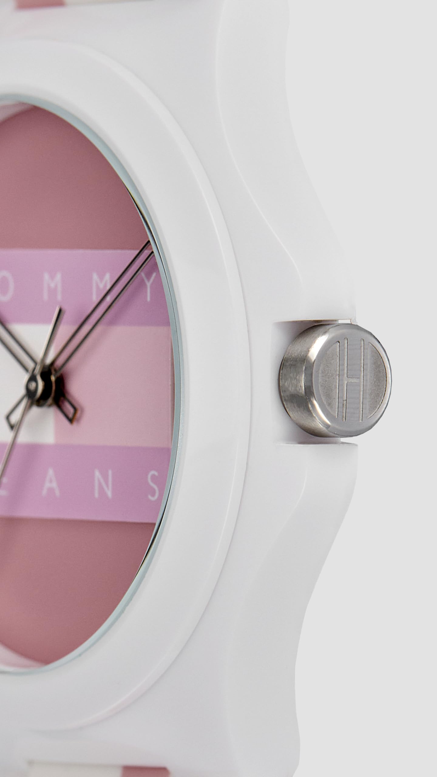 Tommy Hilfiger Berlin Quartz Pink Dial White Silicone Strap Analog Watch for Unisex