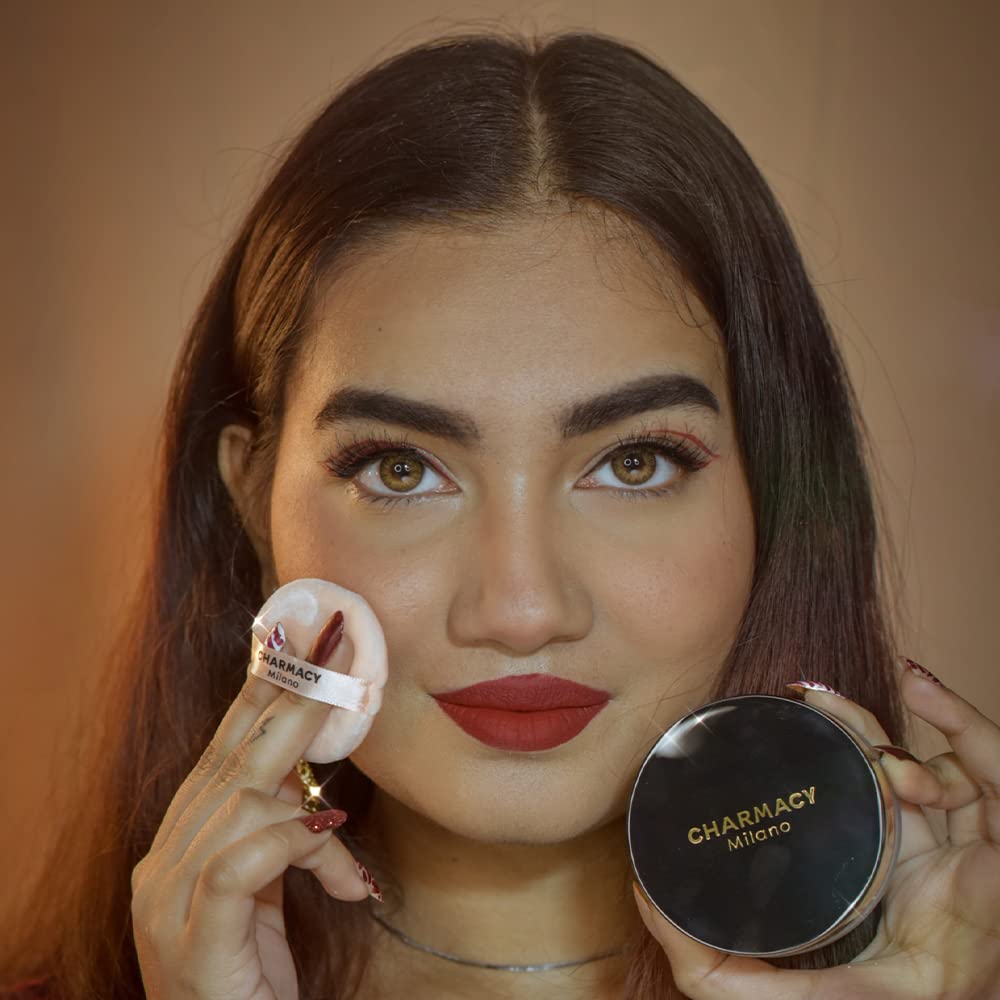 Charmacy Milano Set & Fix Loose Powder For All Skin Type, Matte, 16Gm,Beige