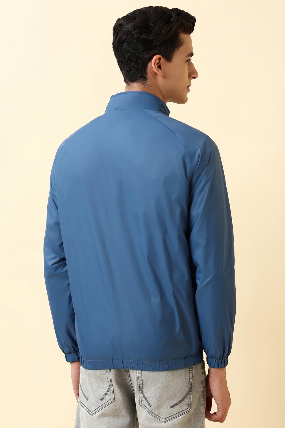 Allen Solly Mens Solid Windcheater Jacket without hood