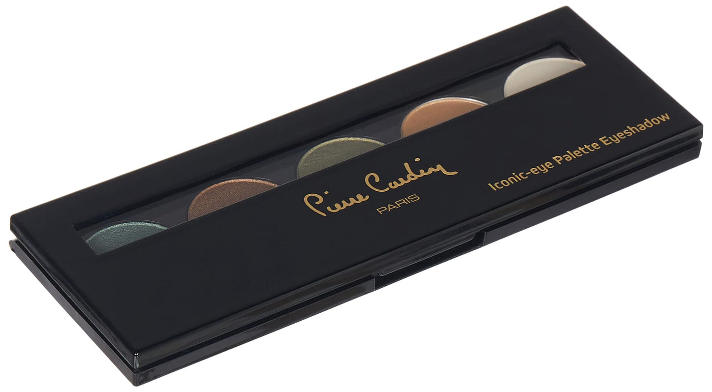 Pierre Cardin Paris, Iconic Velvet Eyeshadow, Luminous Shade, Rich Pigment, Smooth Matte Long Lasting Eye Shadow Palette - Green Cult