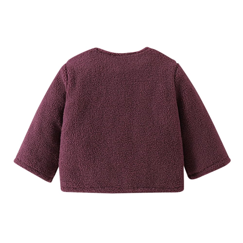 Hopscotch Girls Polyester Waist Length Jackets in Purple Color For Ages 5.5-6 Years