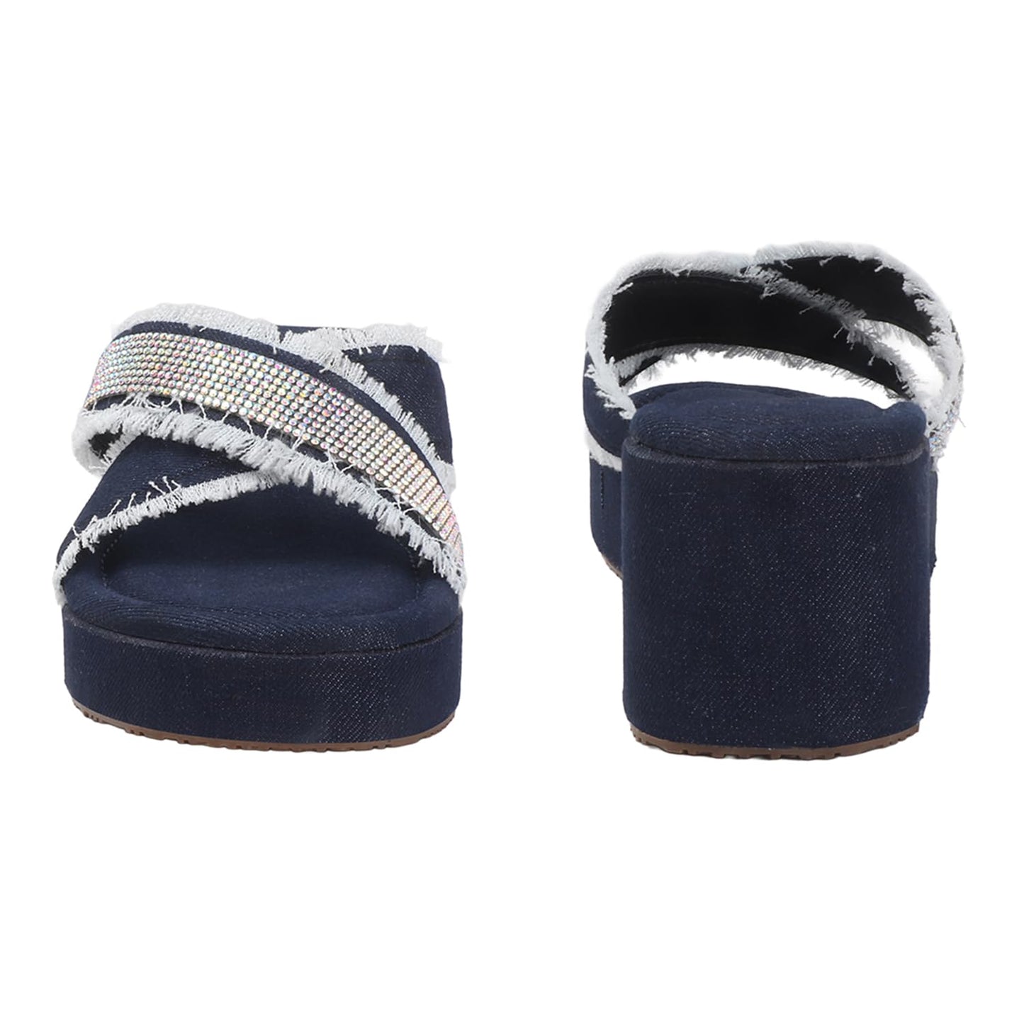 SVYA, Women heel sandal comfortable perfect for casual days with a touch of glam for Girls. (Blue, UK Footwear Size System, Adult, Women, Numeric, Medium, 8)
