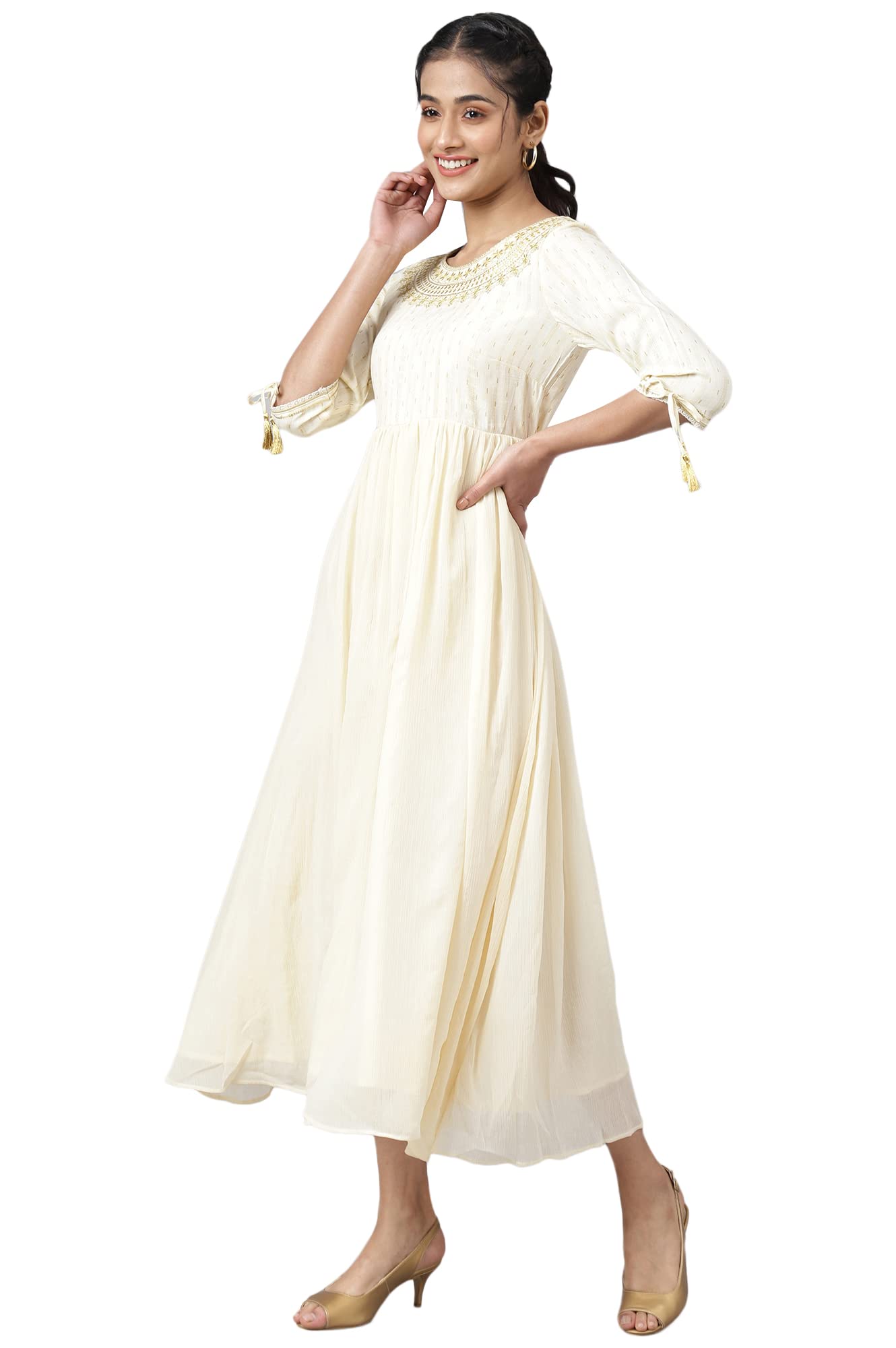 Aurelia Women Anise Flower Viscose Blend Geometric Printed A-Line Dress_22AUA12673-504983_XXL