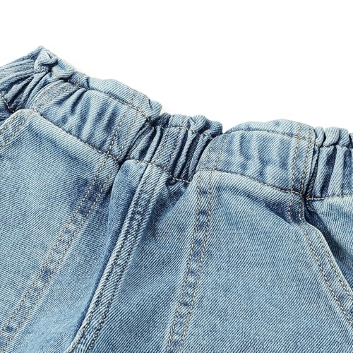 United Colors of Benetton Girl's Wide Leg Jeans (25A4DENCG180I901_Blue