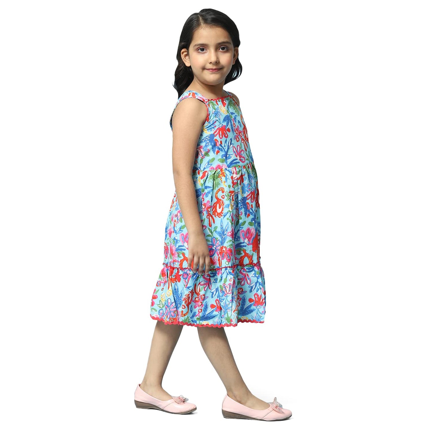 BIBA Girl Printed Kid(KW5261_Blue_3)