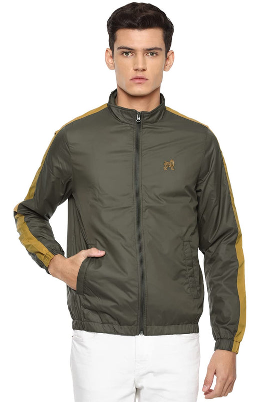 Van Heusen Men's Car Coat (VAJKBBOBE93082_Olive_L)