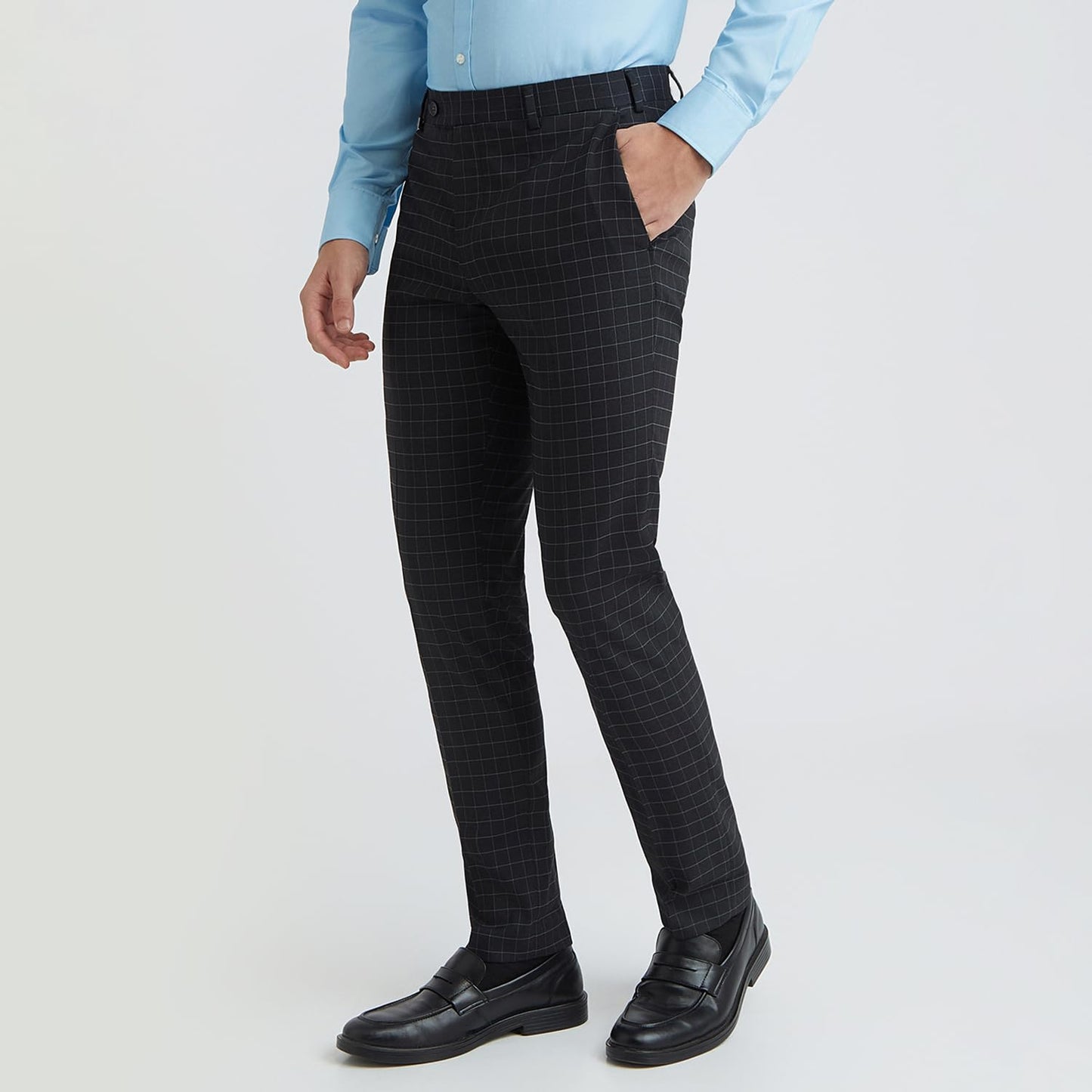 PARK AVENUE Men's Slim Pants (PMTY07055-B8_Black