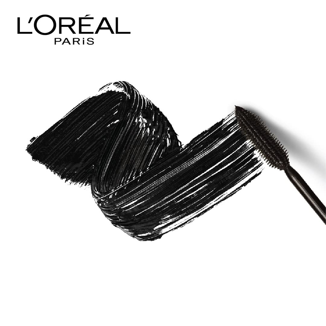 L'Oréal Paris Mascara, Fanned Out Lash Effect, Washable, Clump-free and Smudge-free, Volume Million Lashes, Extra Black, 10.7ml