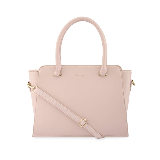 Fastrack Women and Girls Solid Classic Satchel Bag, And | Made Up Of Premium Faux Leather, Pink