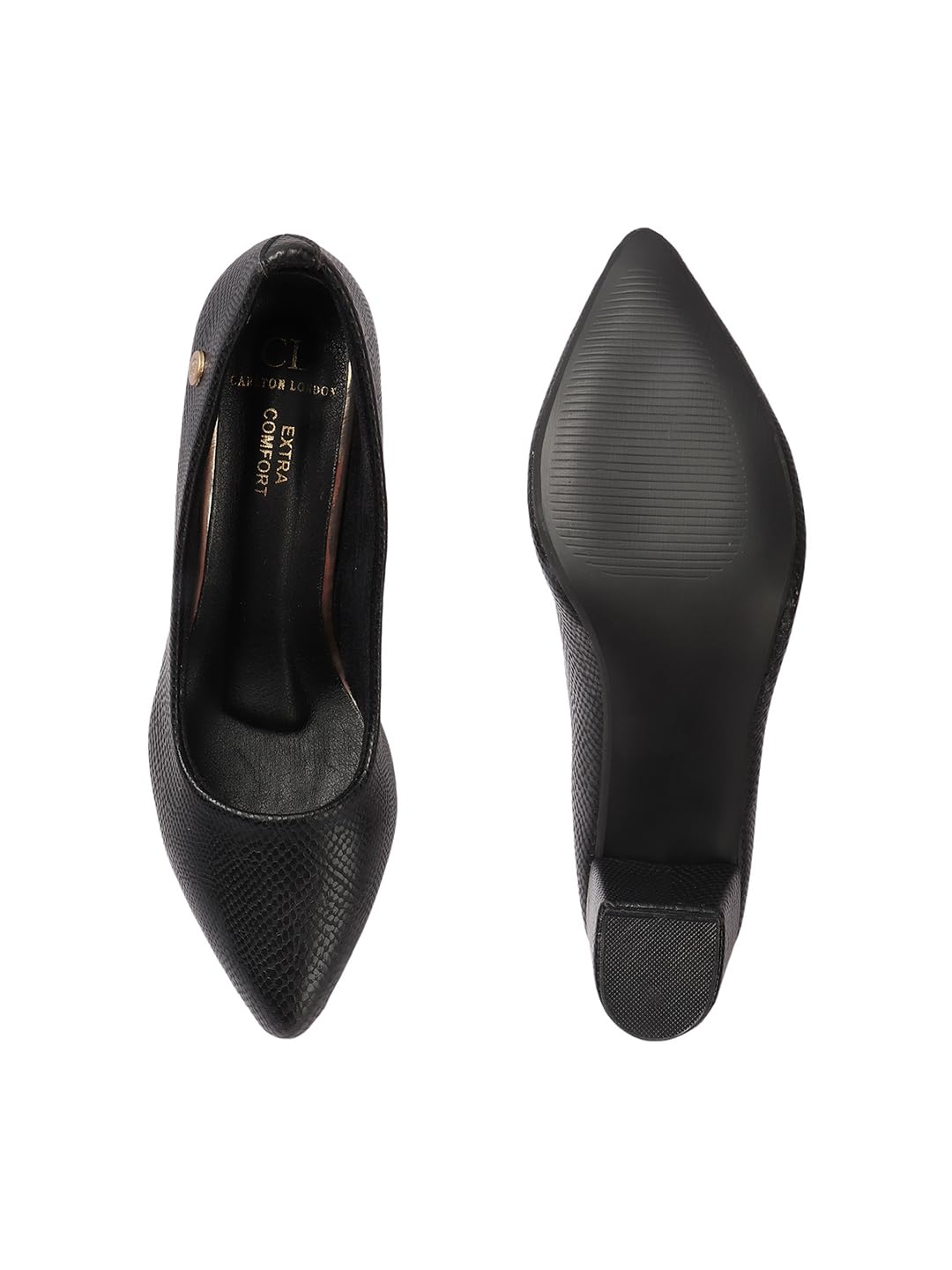 Carlton London Women Pump Shoes,Black,UK-6