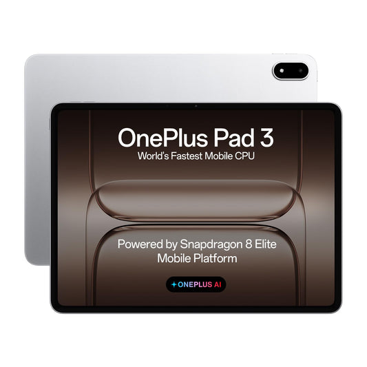 OnePlus Pad 3 World's Fastest Snapdragon 8 Elite Processor, 13.2" 3.4k Screen, 144Hz Adaptive Refresh Rate, 8 Speakers, OnePlus AI, 12140 mAh Battery, 16 GB RAM + 512 GB ROM WiFi, Frosted Silver
