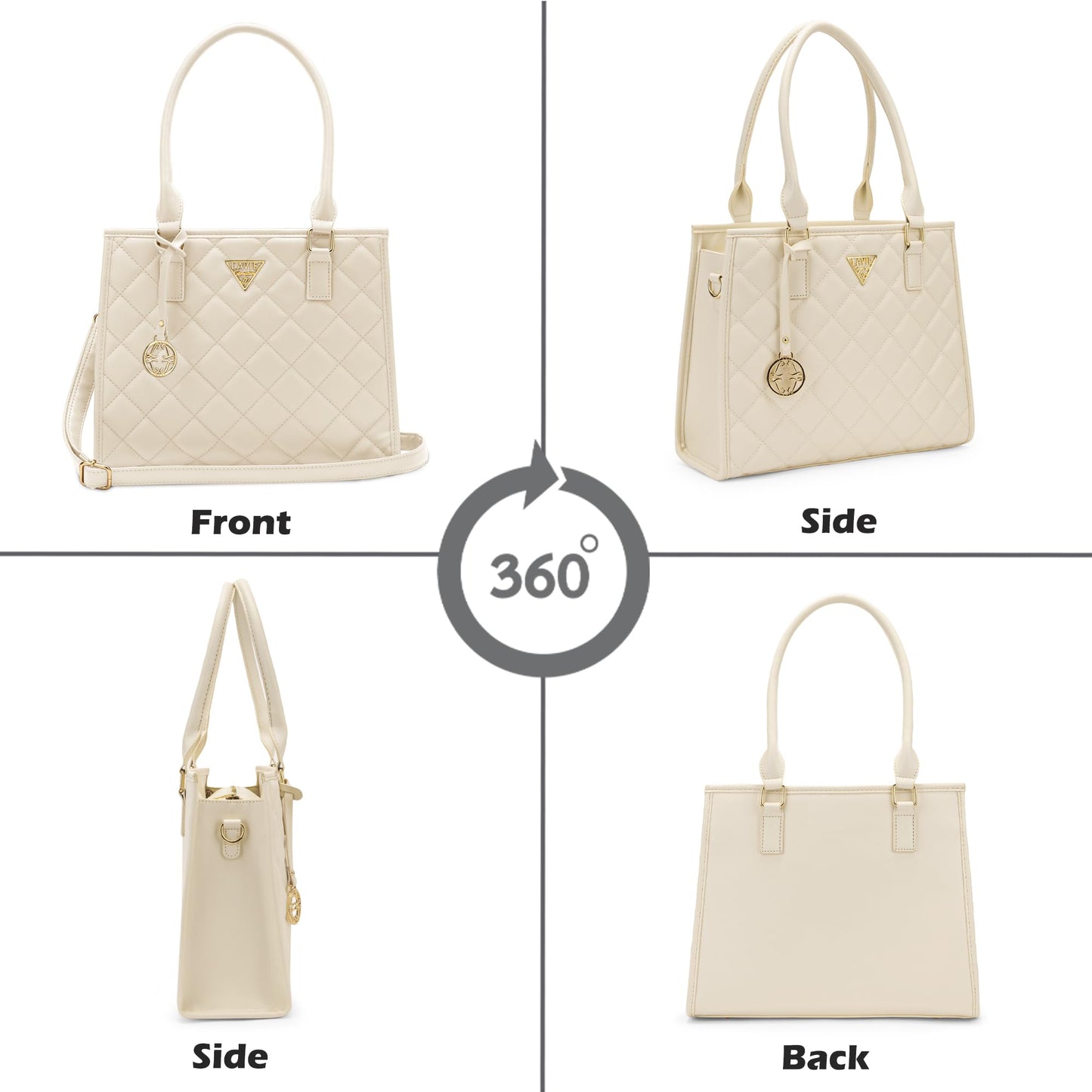 Lavie Signature Women's California Satchel Handbag for Women | Satchel Bag for Work | Ladies purse | Stylish Shoulder Bag | Gift For Women