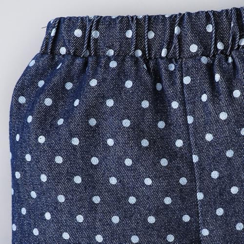 Hopscotch Girls Red Full Sleeves 2-Pc Polka Dot Jeans Set For Age (3-4 Years)