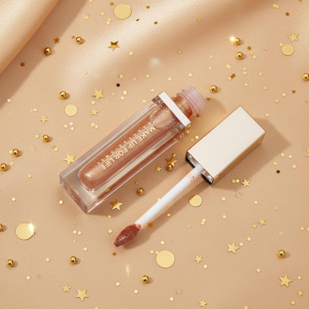 Make Up for Life Metallic Liquid Lipstick-01, Golden, 4.5ml