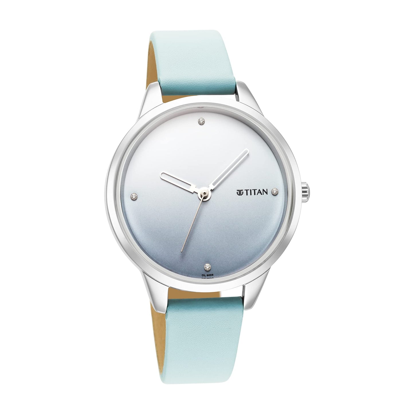 Titan Women Leather Pastel Dreams Analog Blue Dial Watch-2664Sl02, Band Color-Blue