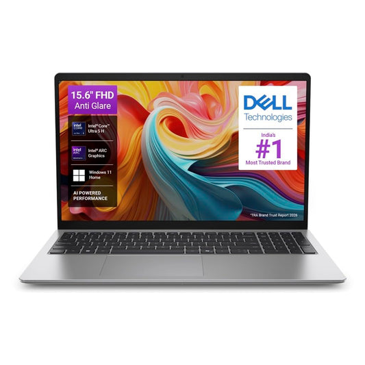 Dell 15 AI Powered Laptop, Intel Core Ultra 5 225H, 8GB DDR5 RAM, 512GB SSD, 15.6" FHD Anti-Glare Display, Intel Arc Graphics, Backlit Keyboard, Dedicated Copilot Key, Silver, Win11 Home + MSO H&S'24