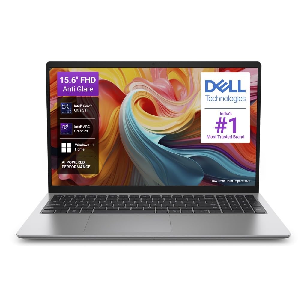 Dell 15 AI Powered Laptop, Intel Core Ultra 5 225H, 16GB DDR5 RAM, 512GB SSD, 15.6" FHD Anti-Glare Display, Intel Arc Graphics, Dedicated Copilot Key, Backlit Keyboard, Silver, Win11 Home + MSO H&S'24