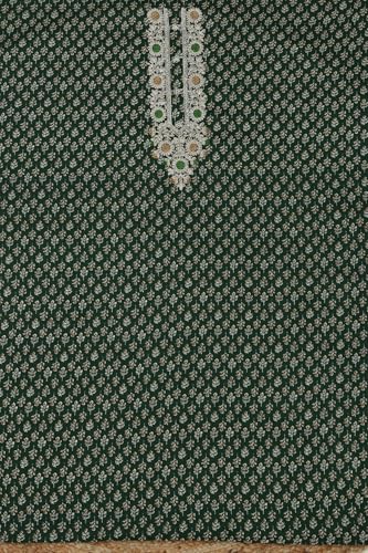 Soch Womens Green Jam Cotton Floral Print Unstitch Dress Material With Zari