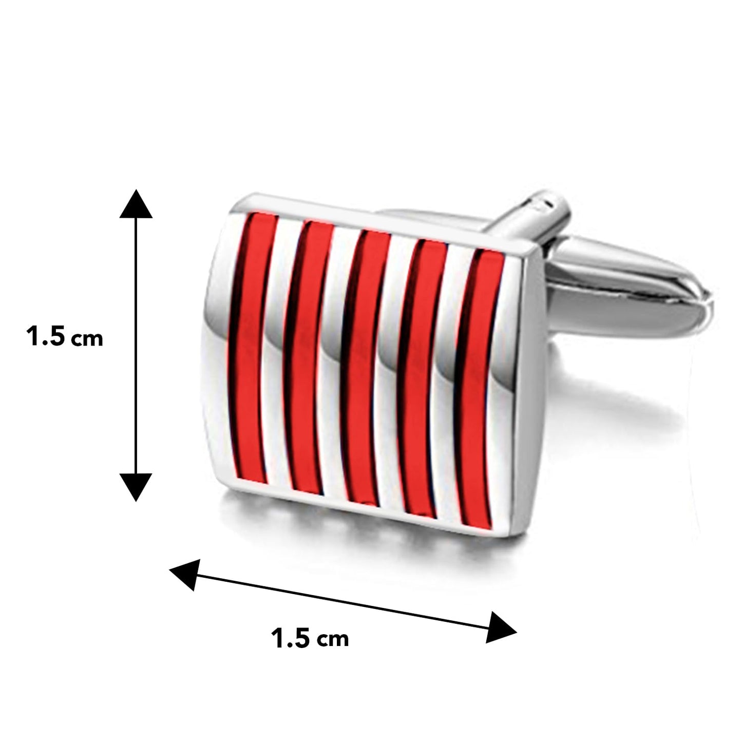 Peora Red Non-Precious Metal Unique Shirt Cufflinks for Men